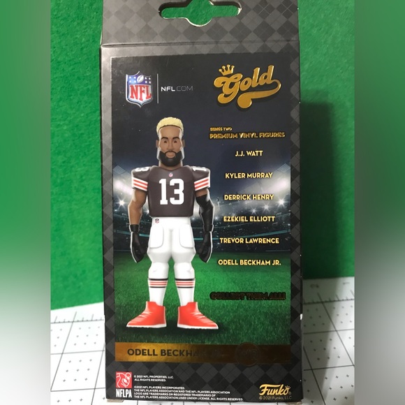 NEW!! Odell Beckham Jr. (Cleveland Browns) Funko Gold 5" NFL. - Picture 2 of 2